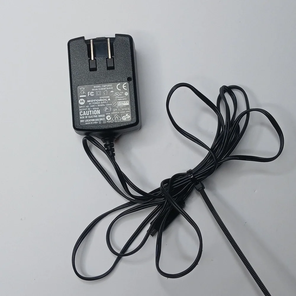 Motorola Wall Charger Unisex‎ OS Black Micro USB Power Adapter FMP5202C SPN5328B